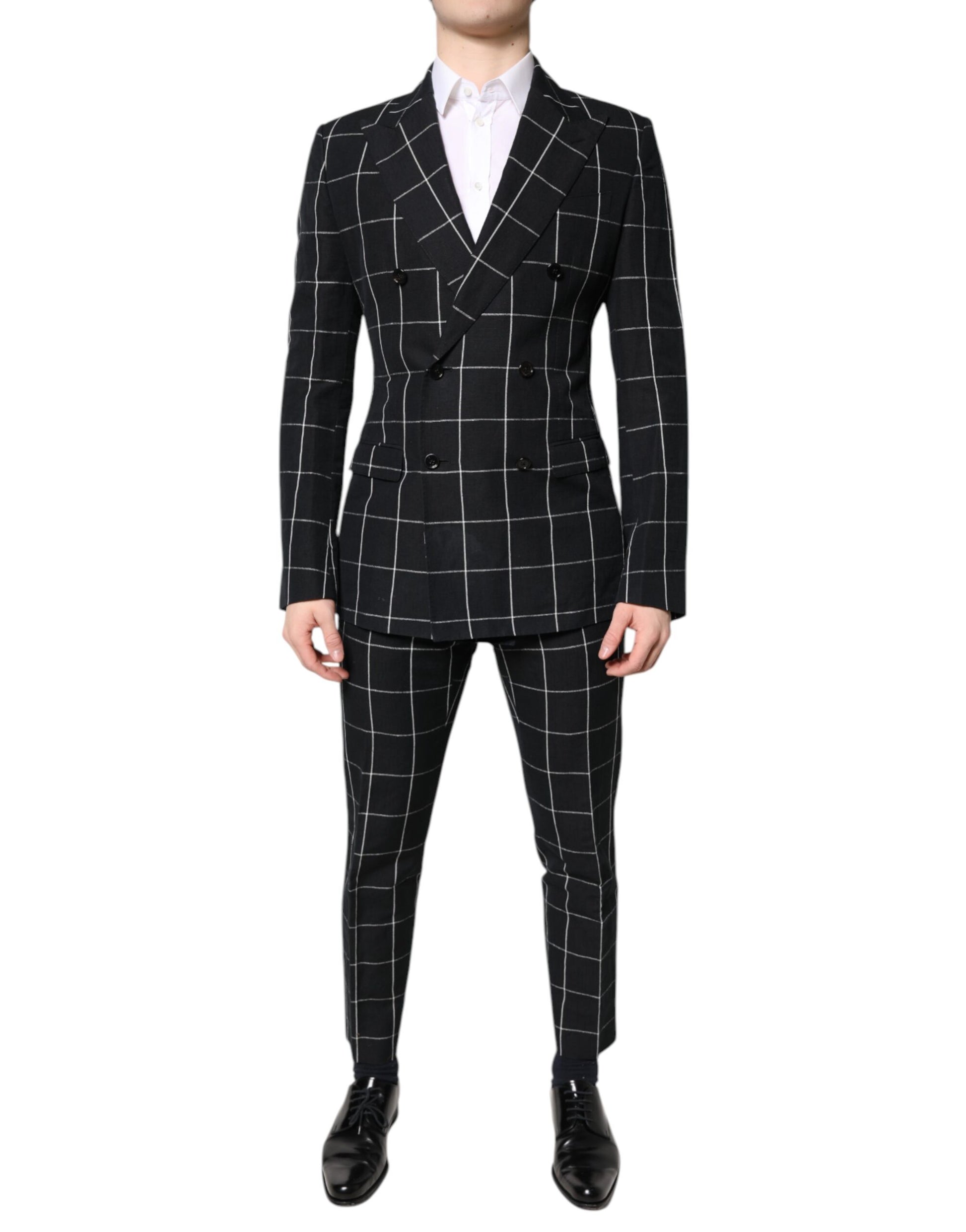 Dolce & Gabbana Black TAORMINA Double Breasted 2 Piece Suit