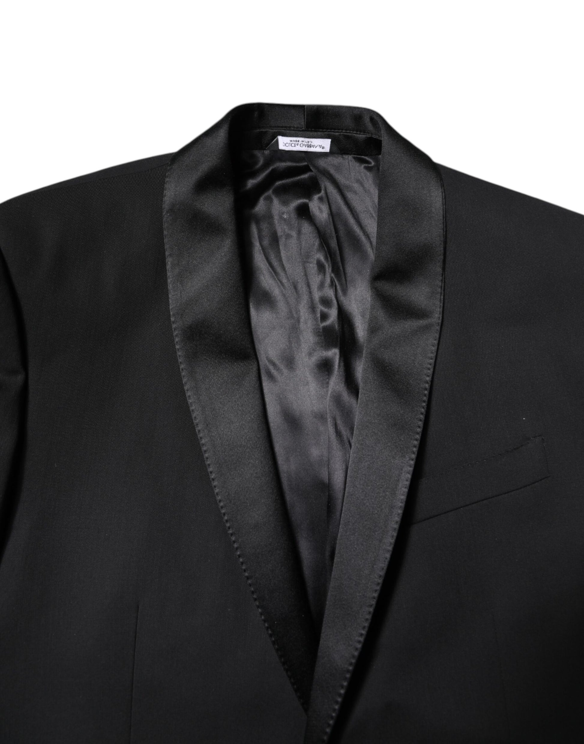 Dolce & Gabbana Black Wool Single Breasted 2 Piece Suit