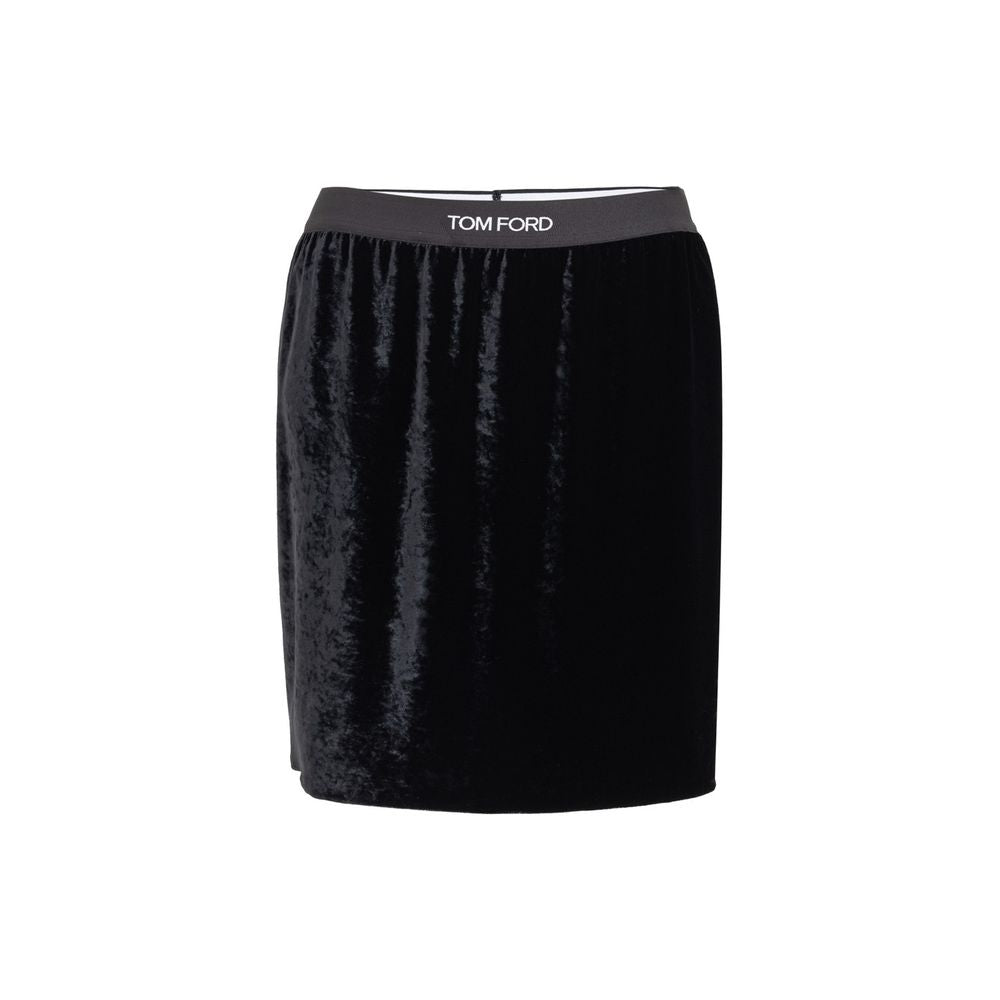 Tom Ford Black Viscose Mini Skirt