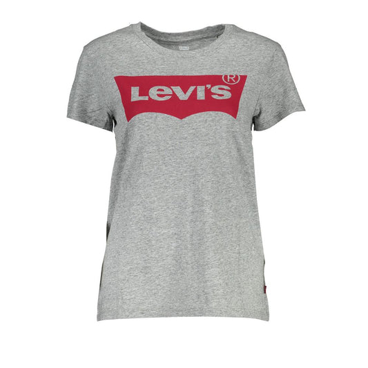 Levi's Gray Cotton Women T-Shirt - Qutton