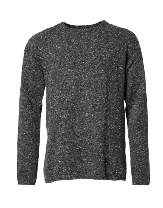 Dolce & Gabbana Gray Wool Knitted Round Neck Pullover Sweater