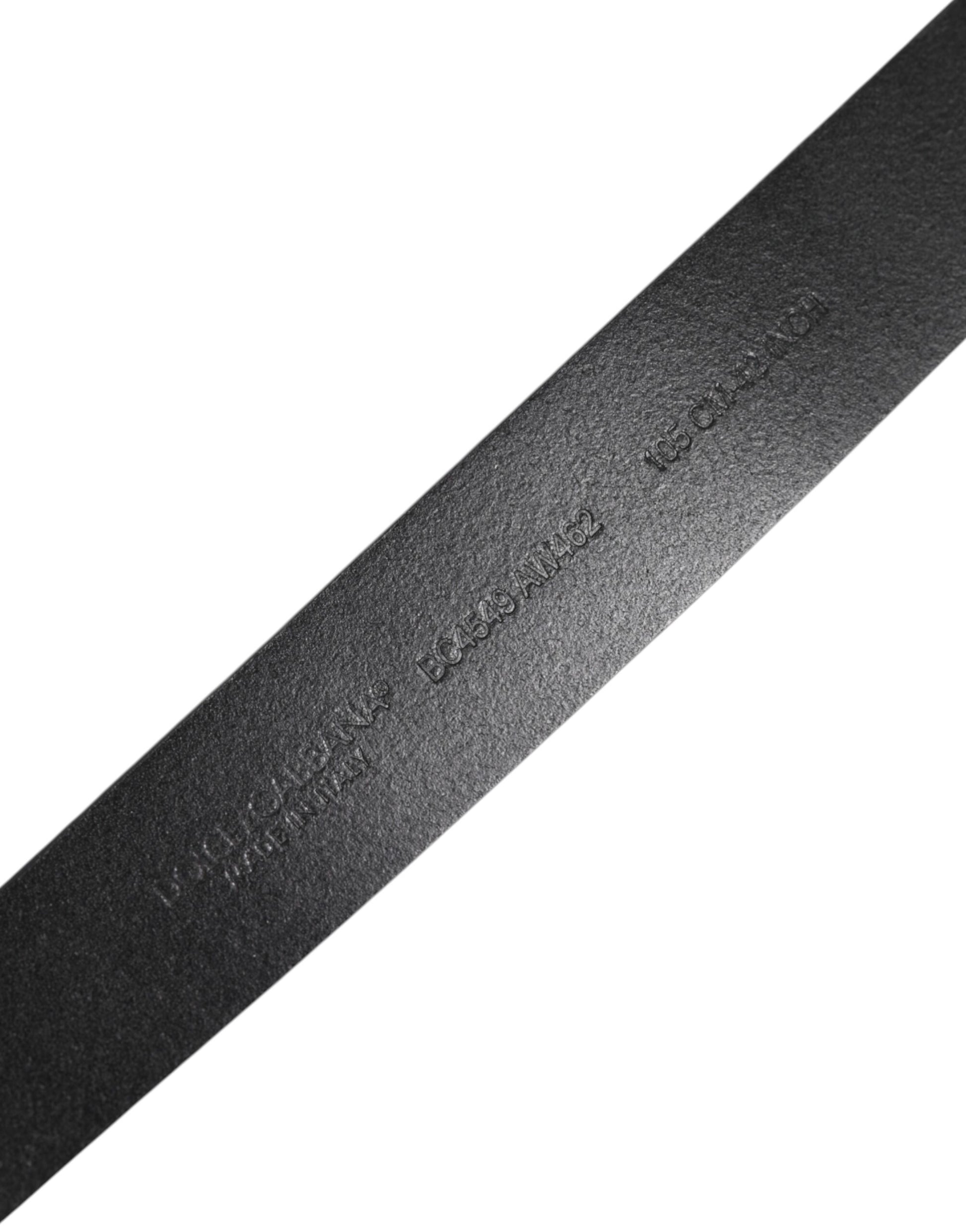 Dolce & Gabbana Black Classic Leather Metal Buckle Belt - Qutton