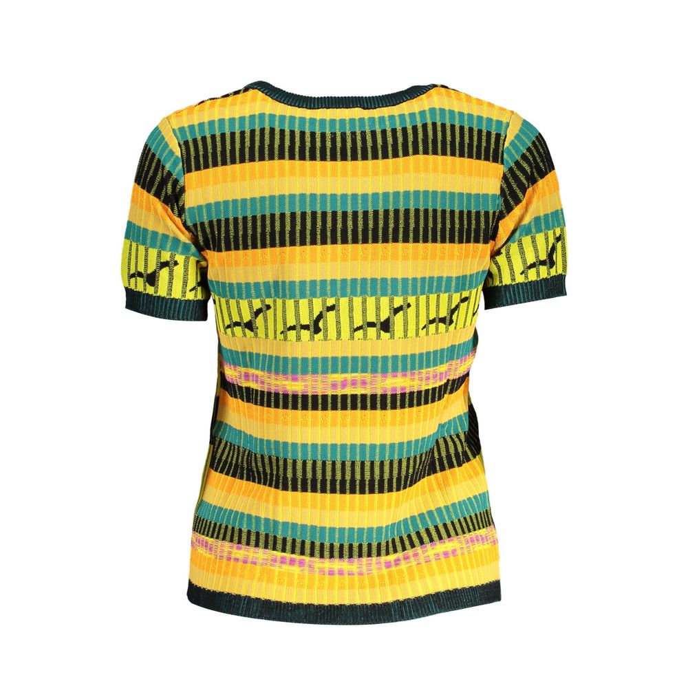 Desigual Giallo Viscosa Women's Sweater