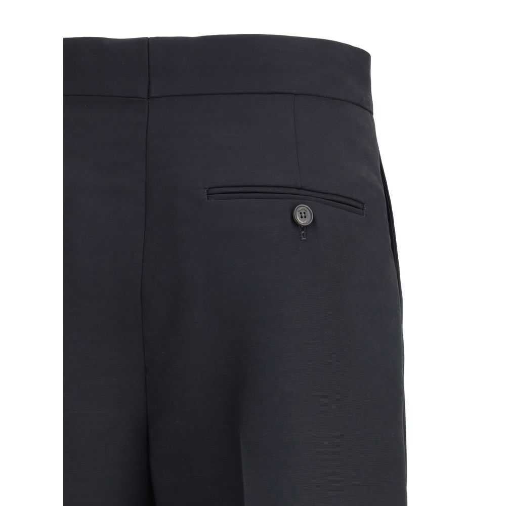 Ferragamo Black Viscose Casual Pants