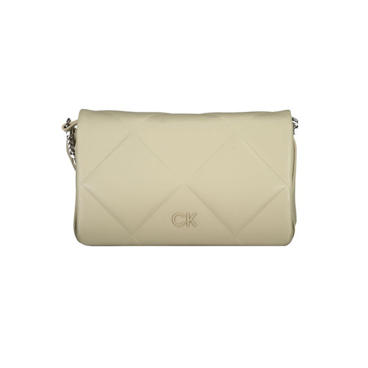 Calvin Klein Beige Polyurethane Women Shoulder Bag