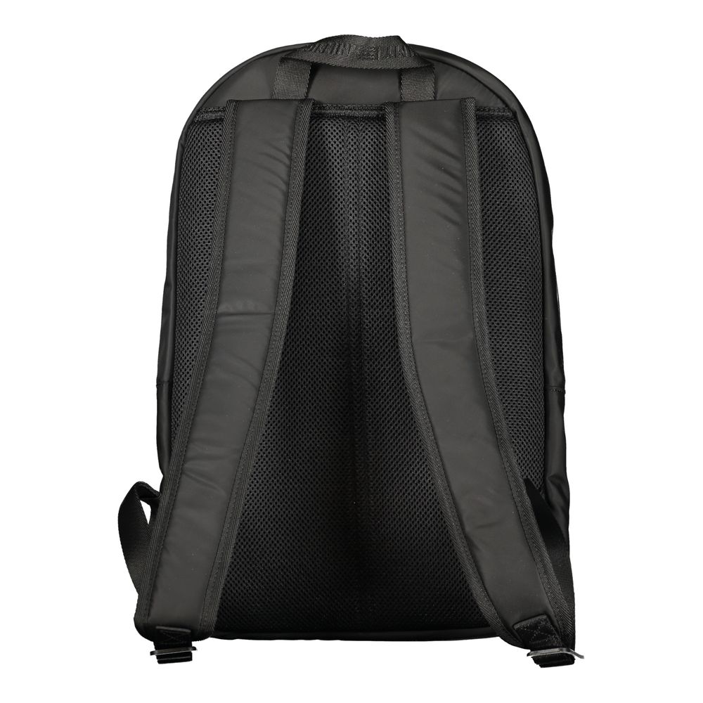 Tommy Hilfiger Black Polyester Men Backpack