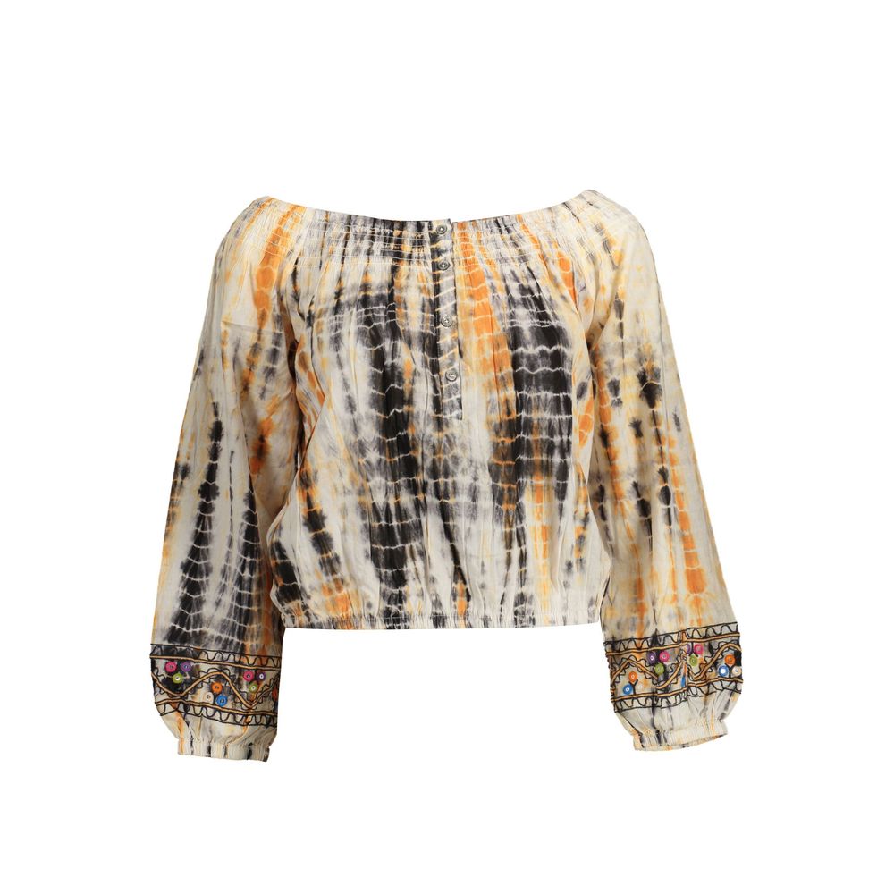 Desigual Beige Cotton Women T-Shirt