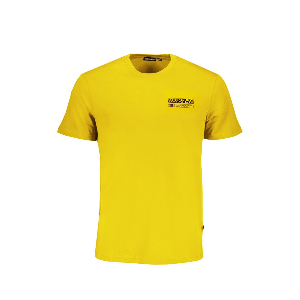 Napapijri Yellow Organic Cotton Men's T-Shirt
