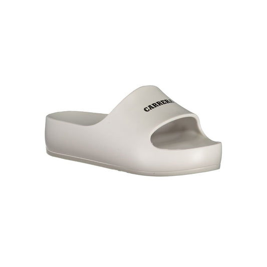 Carrera White Polyurethane Women Slipper