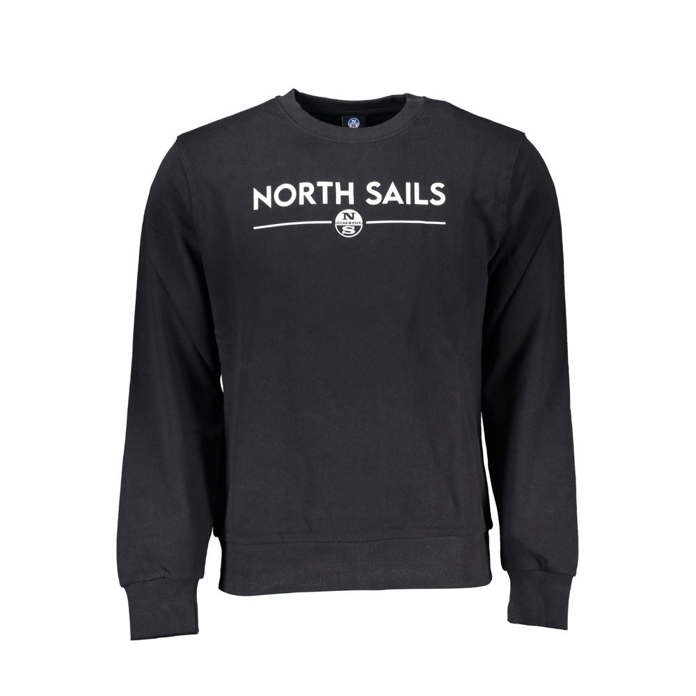 North Sails Black Cotton Men Sweatshirt