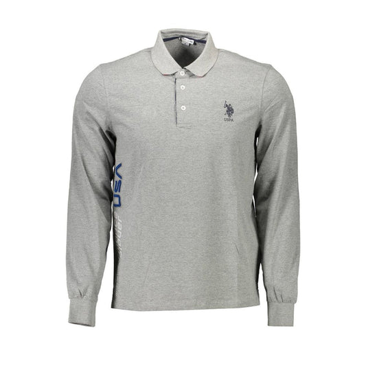 U.S. POLO ASSN. Grigio Cotton Men Polo Shirt