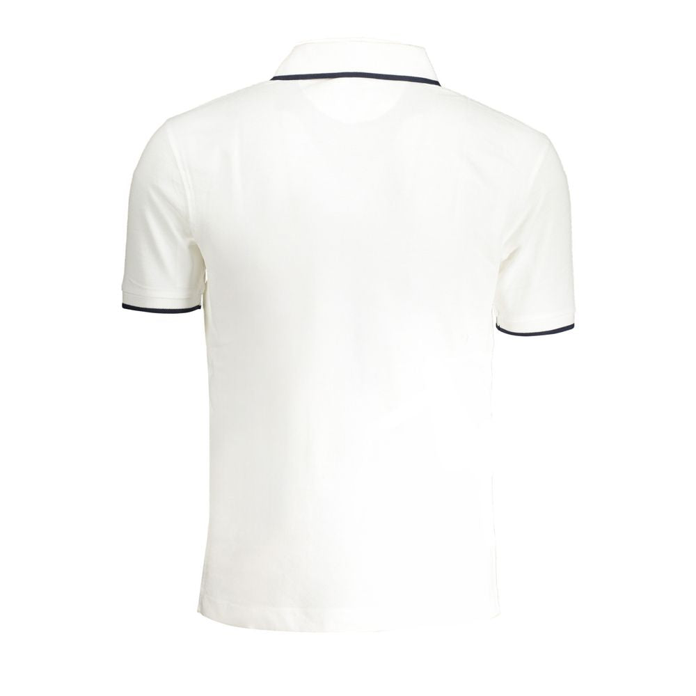 La Martina White Cotton Men Polo Shirt