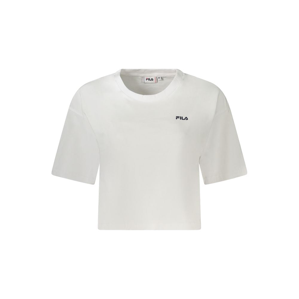Fila White Organic Cotton Women T-Shirt