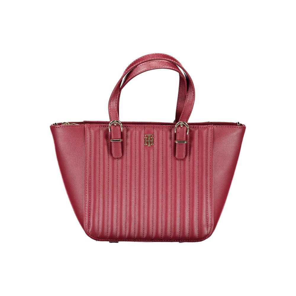 Tommy Hilfiger Red Polyurethane Women Handbag - Qutton
