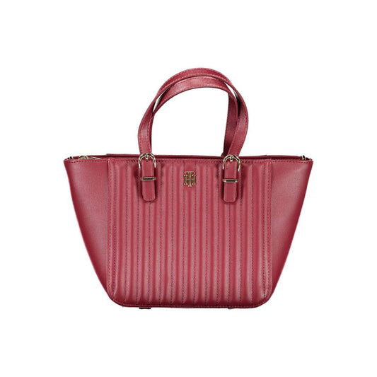 Tommy Hilfiger Red Polyurethane Women Handbag - Qutton