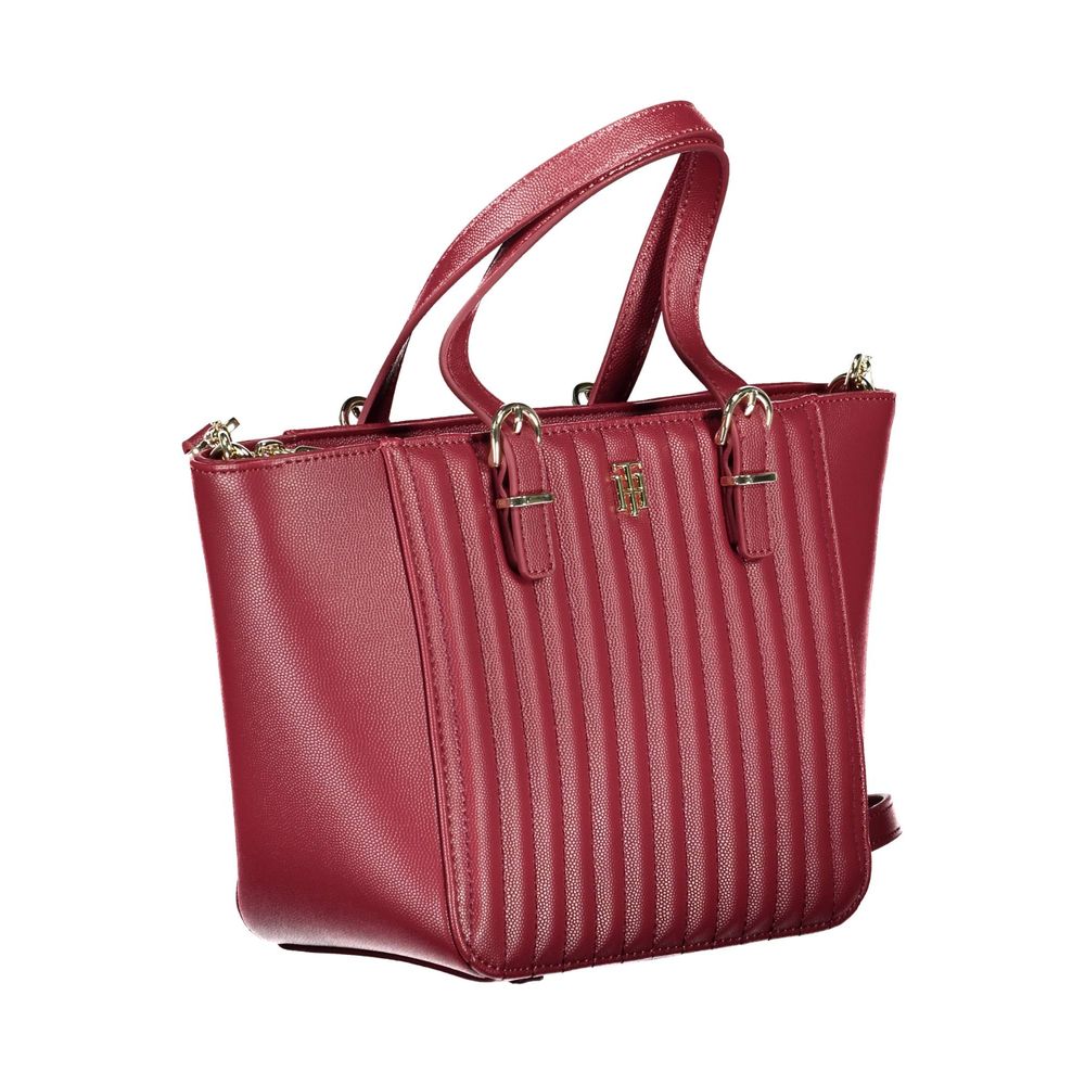Tommy Hilfiger Red Polyurethane Women Handbag - Qutton