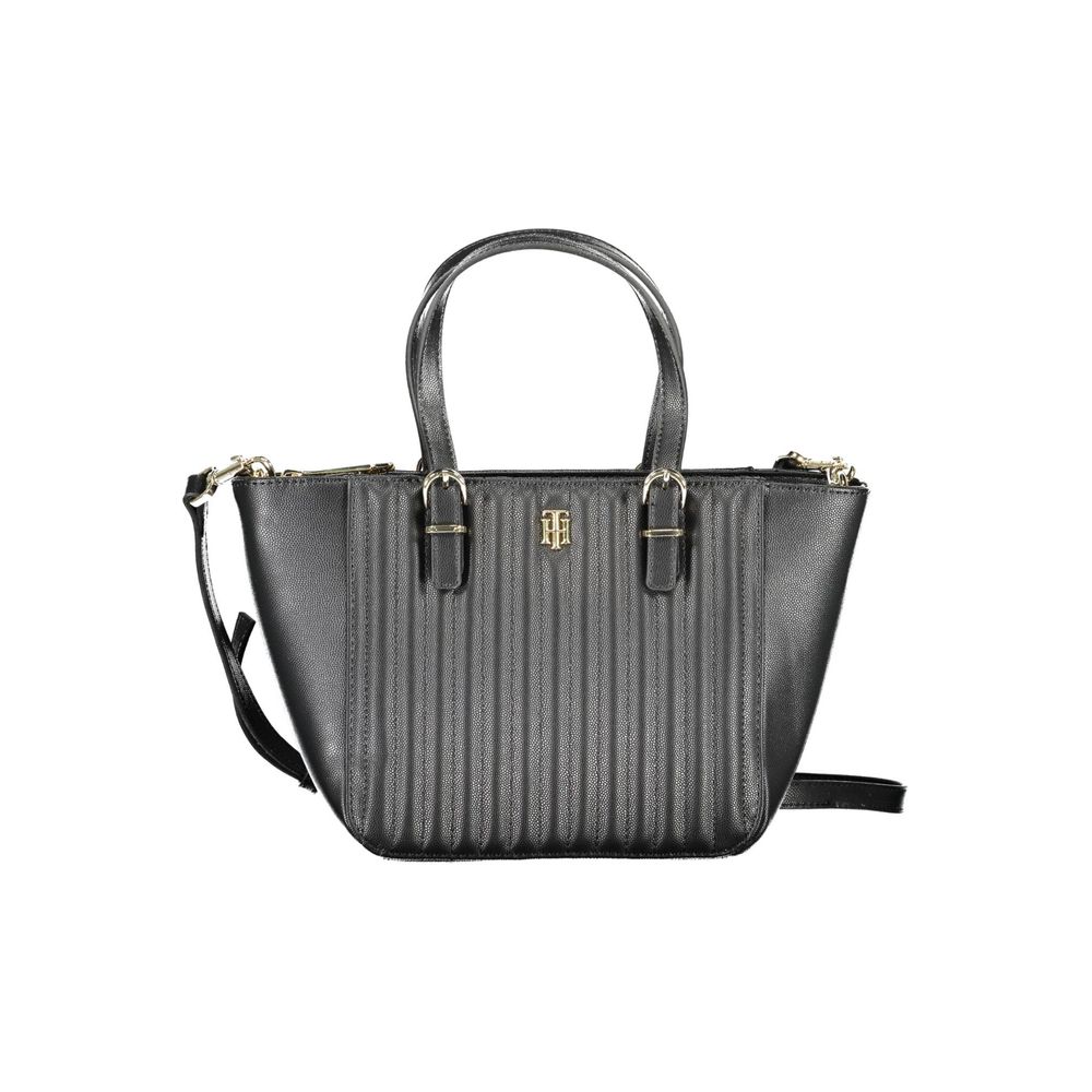 Tommy Hilfiger Black Polyurethane Women Handbag