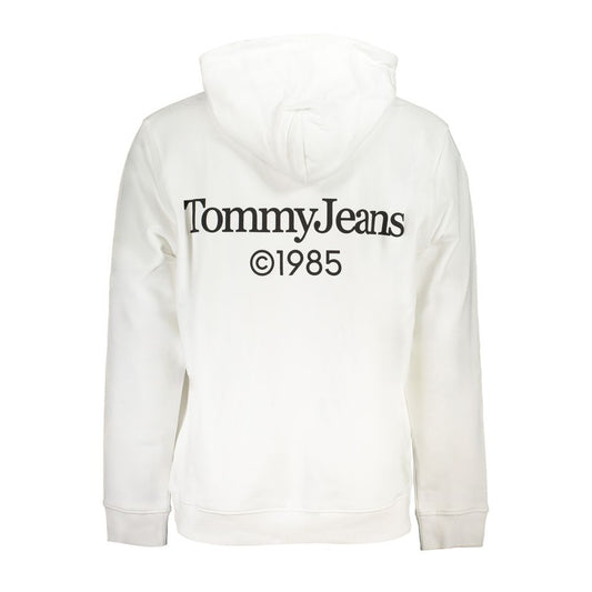 Tommy Hilfiger White Cotton Men's Sweatshirt with Hood