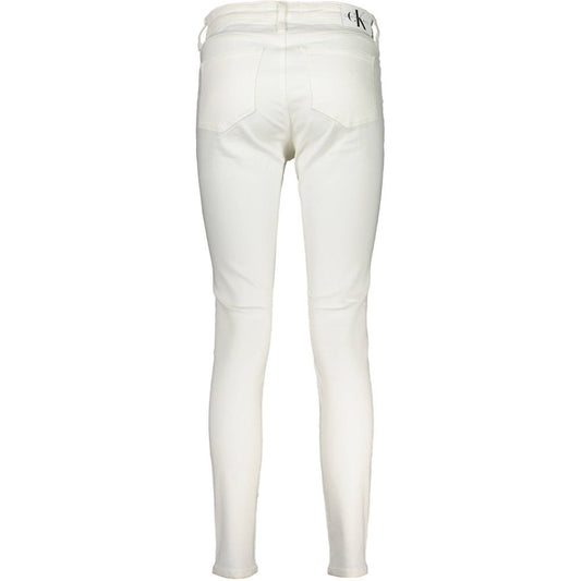 Calvin Klein Bianco Cotton Women Jeans