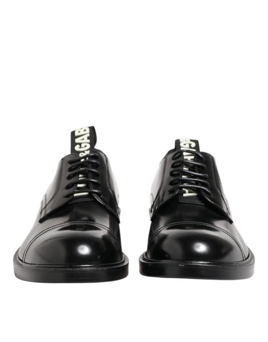 Dolce & Gabbana Black Leather Dress Lace Up Men Formal Shoes