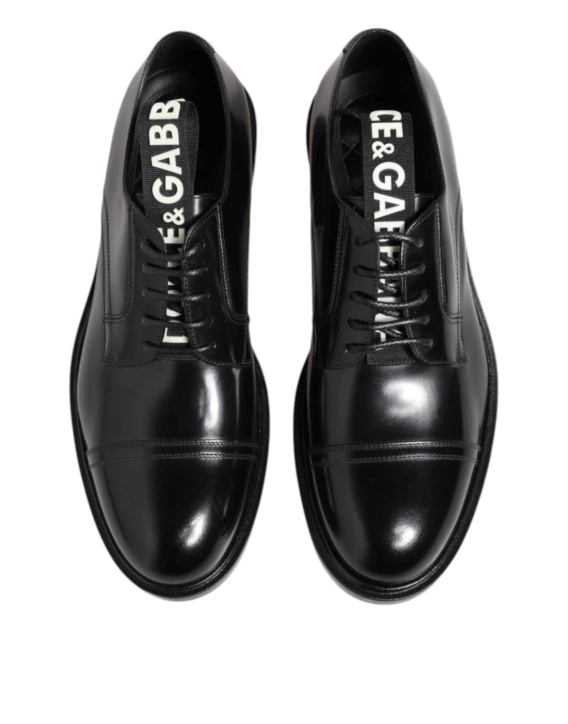 Dolce & Gabbana Black Leather Dress Lace Up Men Formal Shoes