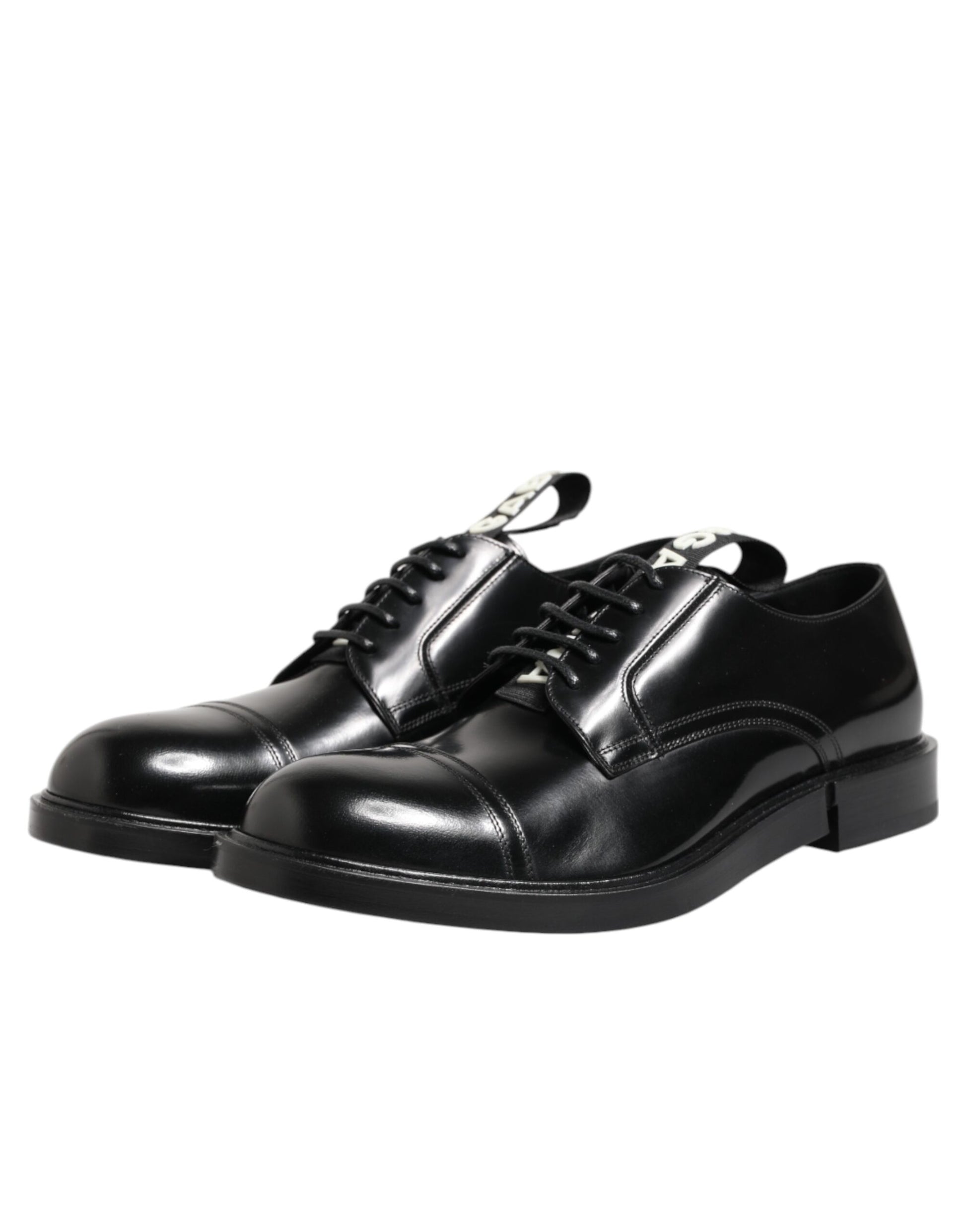 Dolce & Gabbana Black Leather Dress Lace Up Men Formal Shoes