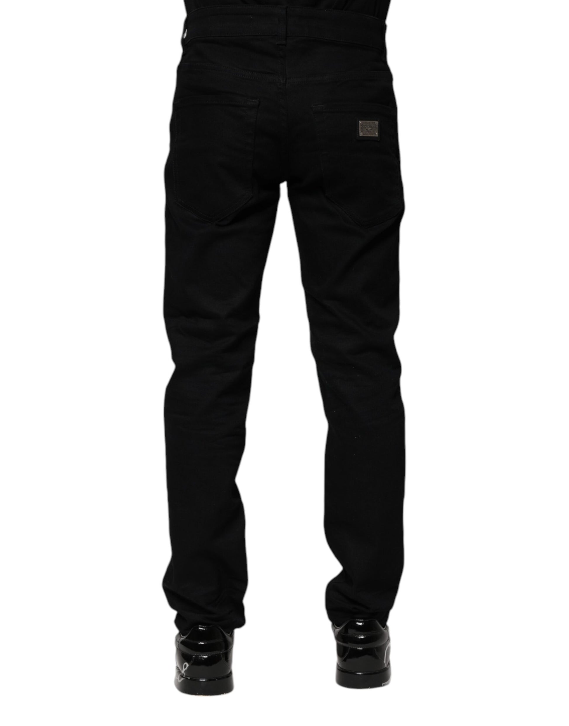 Dolce & Gabbana Black Cotton Skinny Denim Jeans