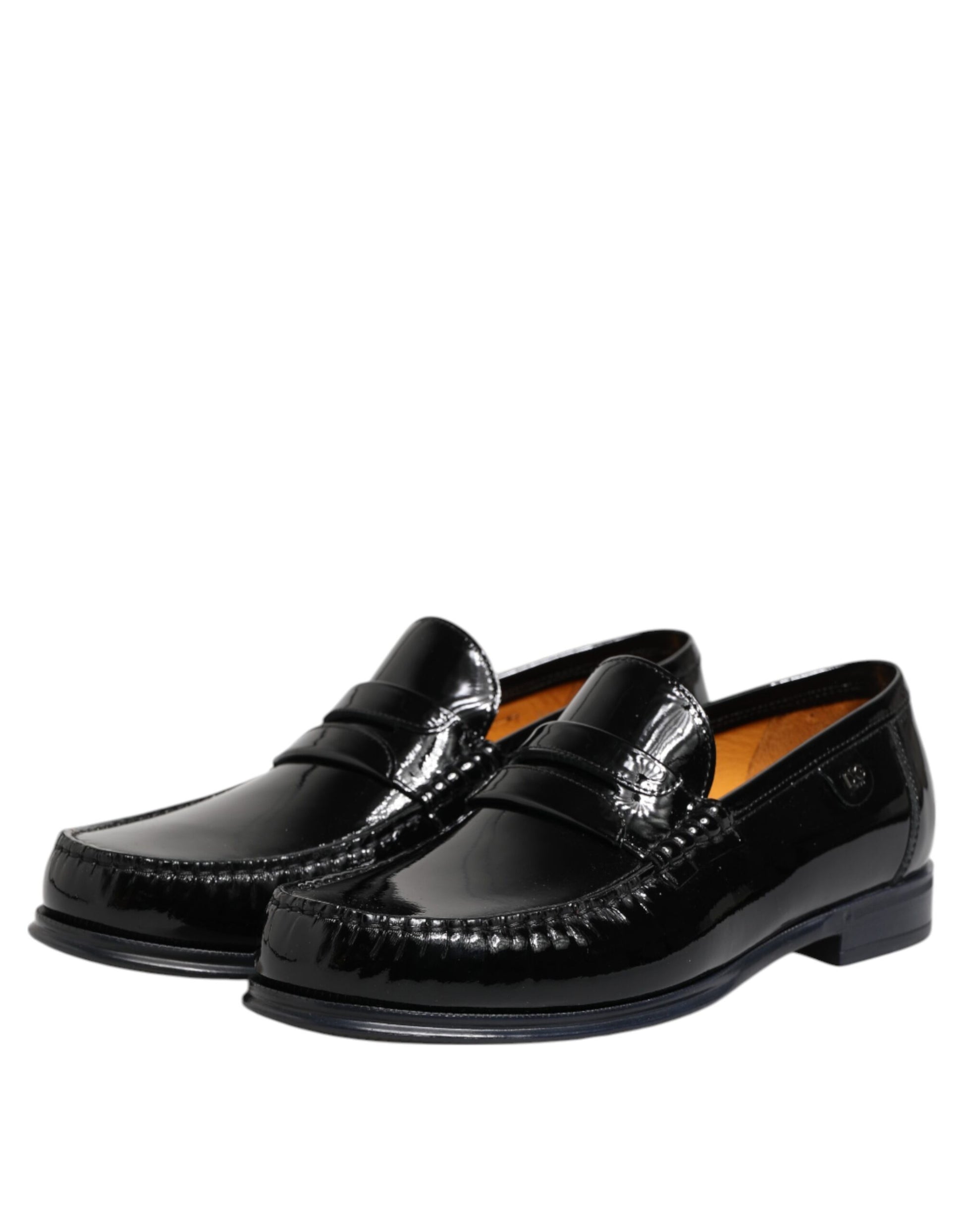 Dolce & Gabbana Black Leather Slip On Loafers Dress Shoes