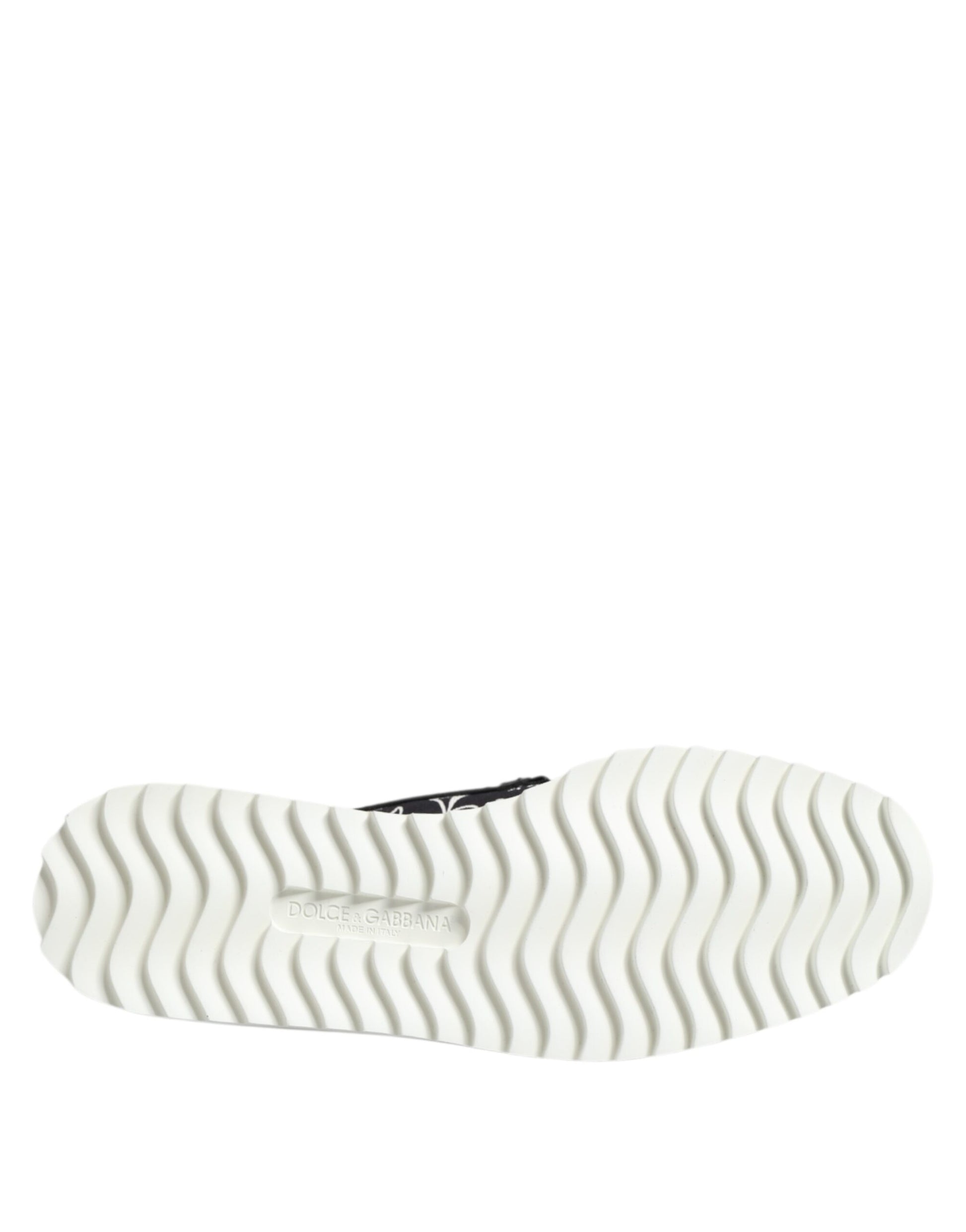 Dolce & Gabbana Black Slip On Printed Men Loafers Shoes