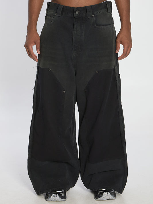 Baggy Ripped Off denim pants