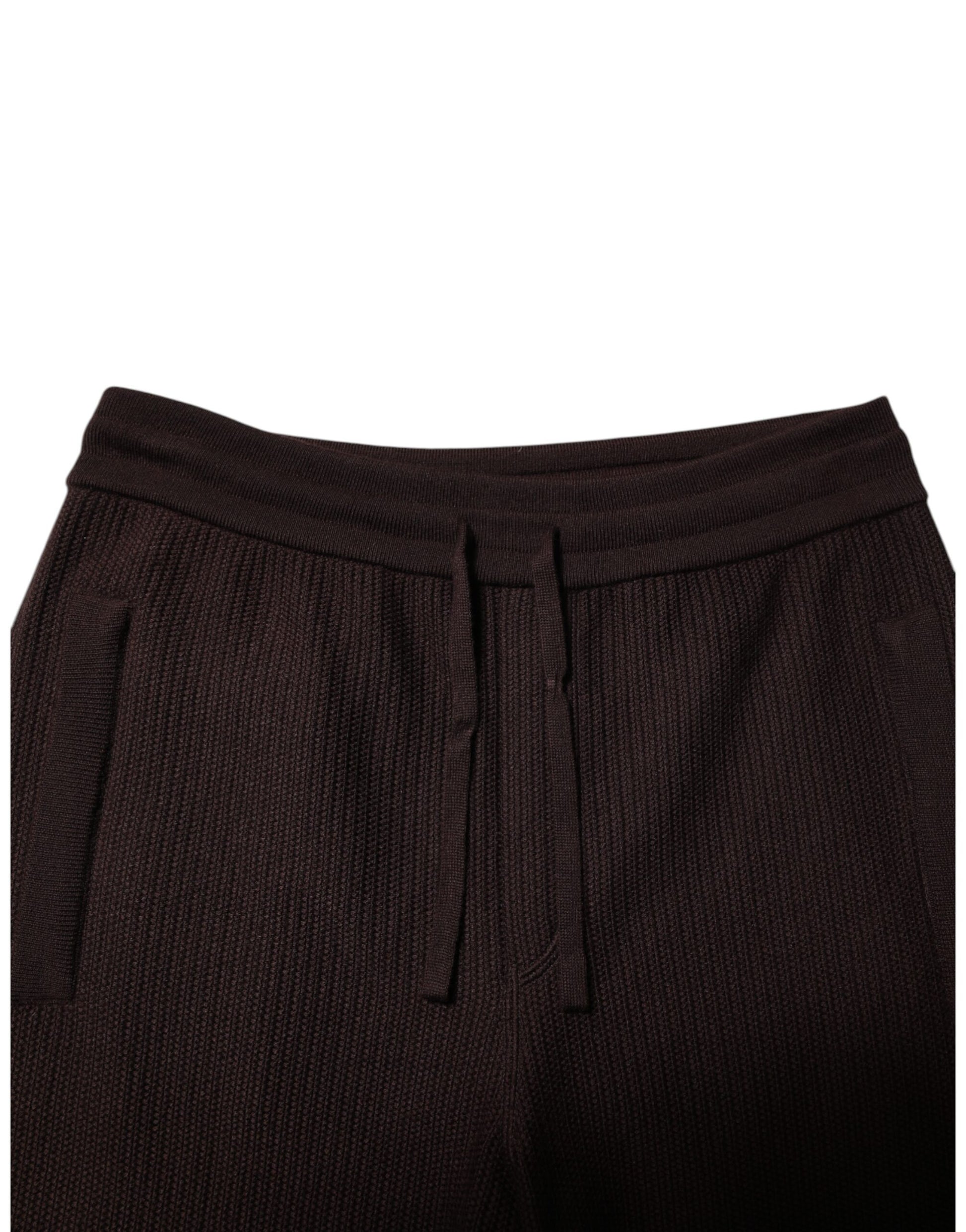 Dolce & Gabbana Brown Cashmere Men Jogger Sweatpants Pants