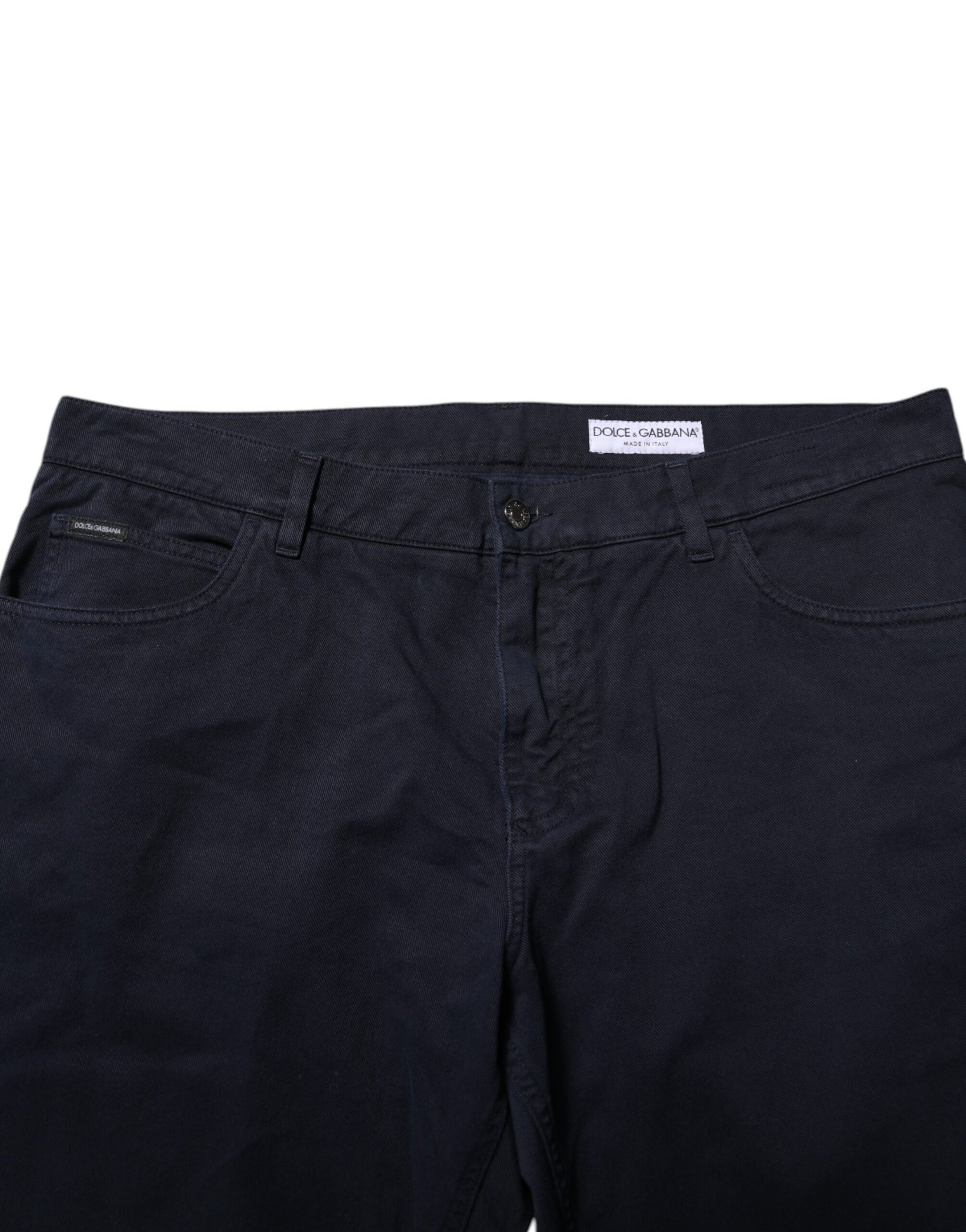 Dolce & Gabbana Black Cotton Tapered Denim Jeans