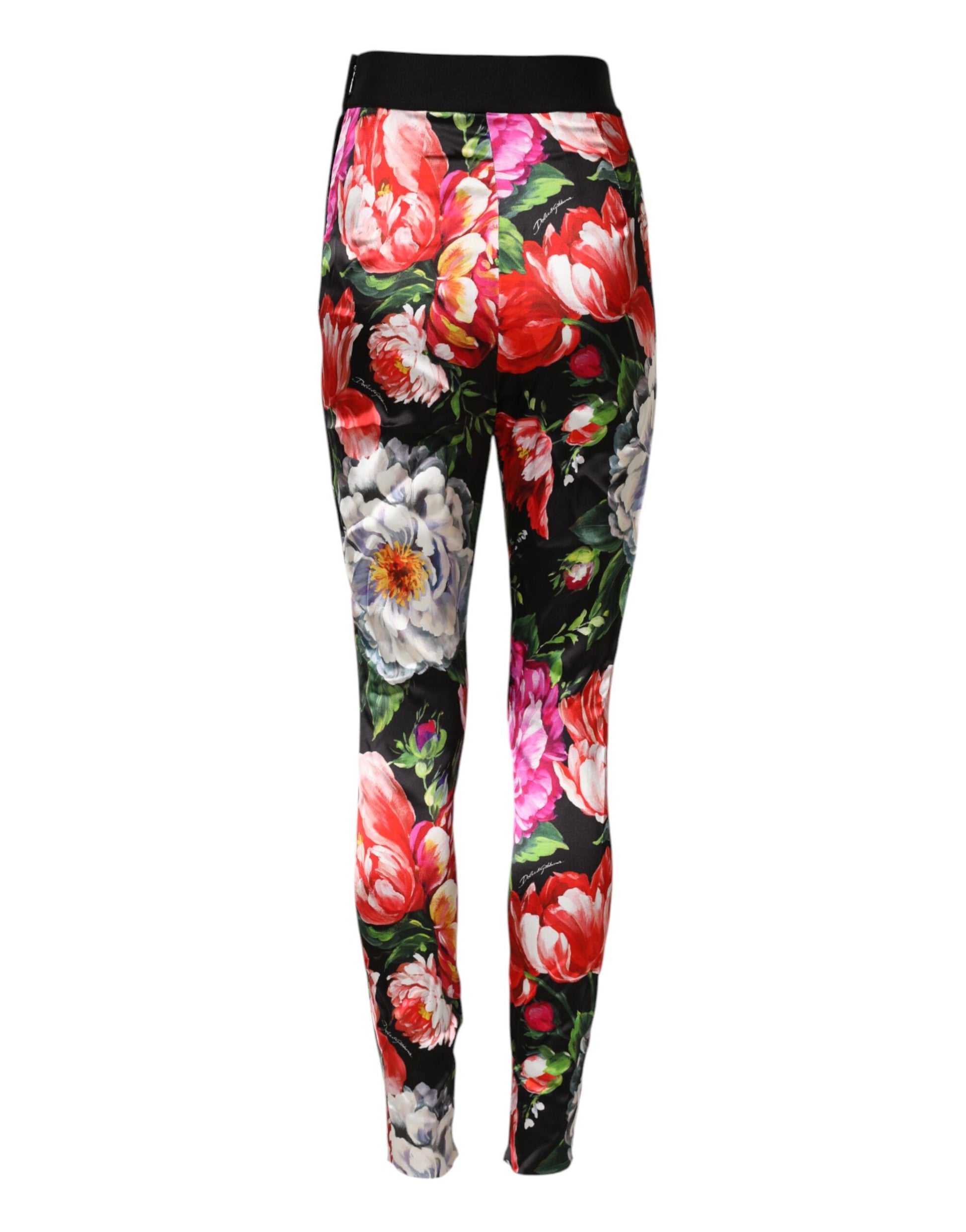 Dolce & Gabbana Multicolor Floral Legging Stretch Waist Pants