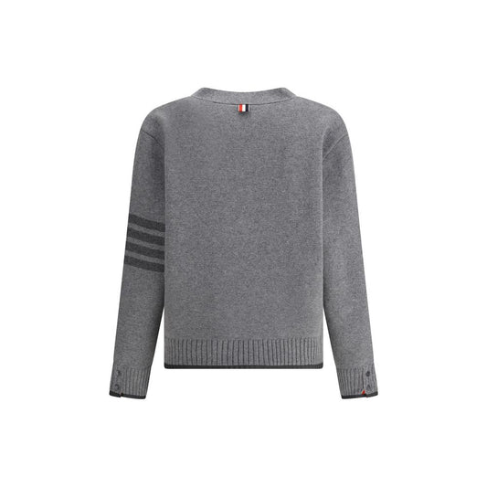 Thom Browne Gray Merino Wool Cardigan