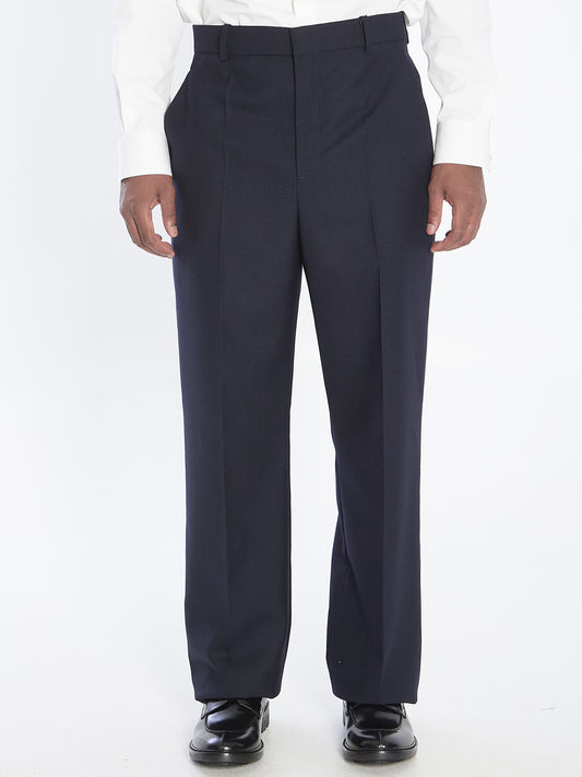 Chiné wool trousers