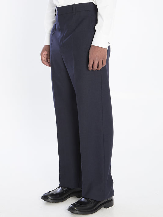 Chiné wool trousers