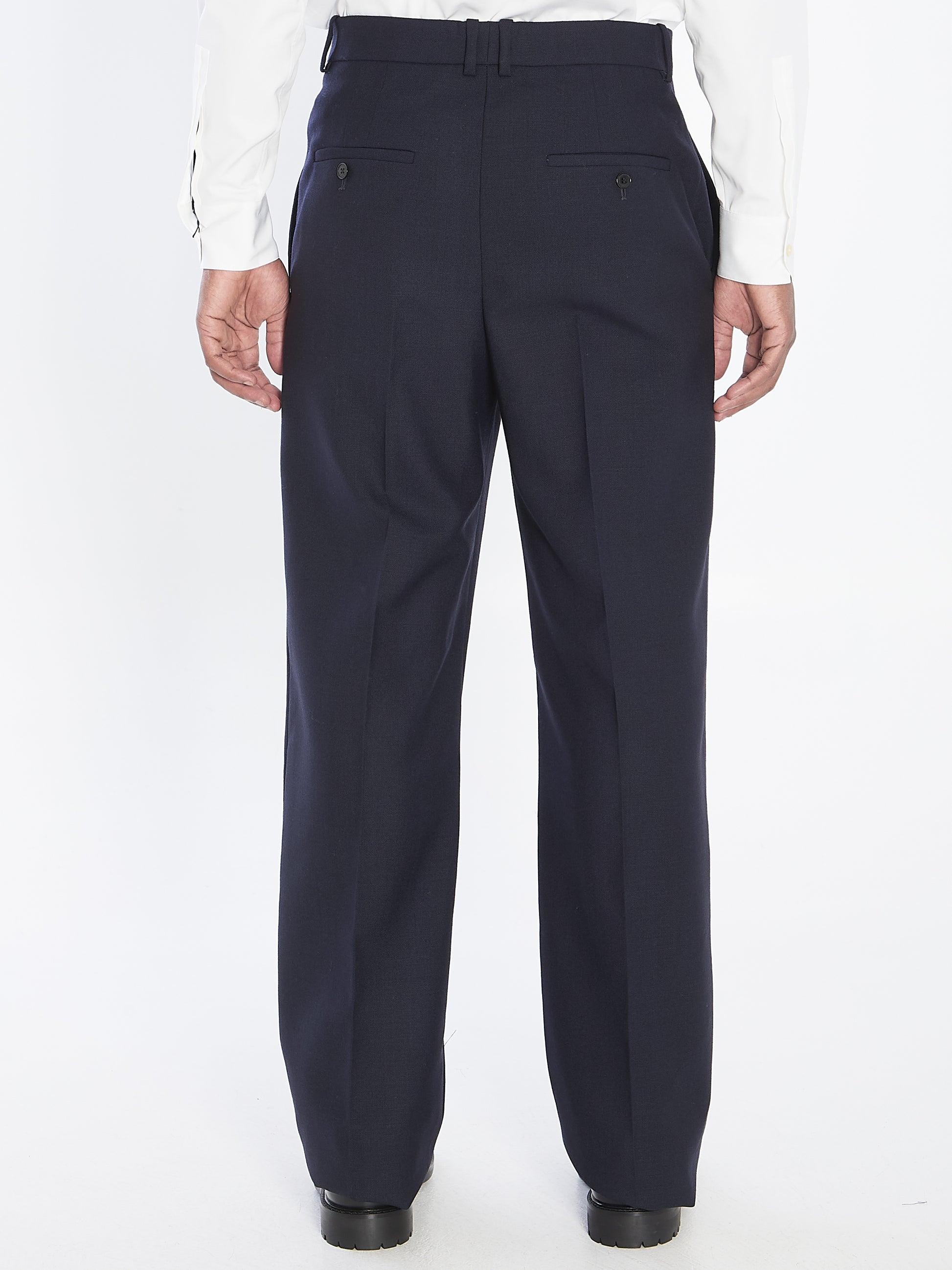 Chiné wool trousers