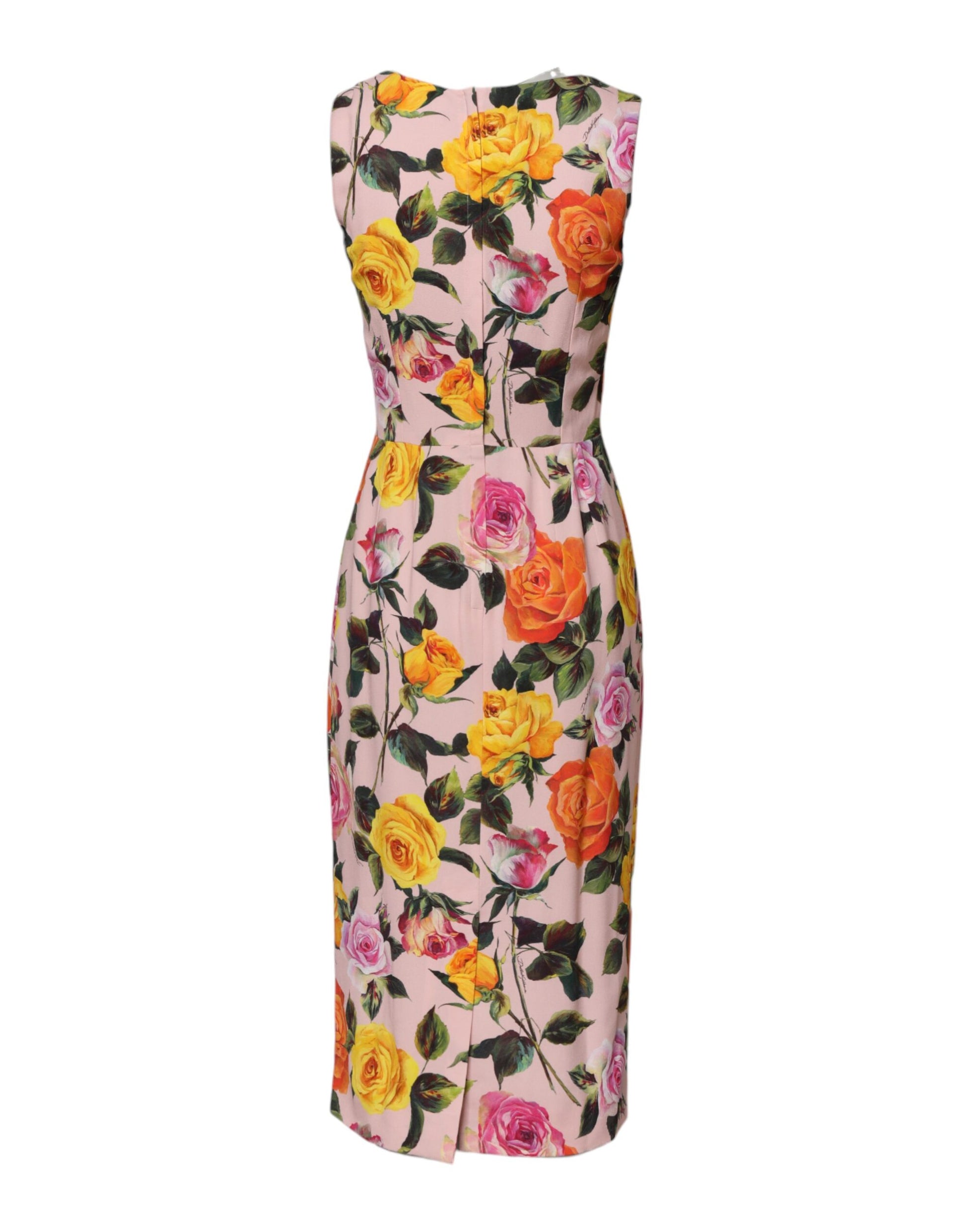Dolce & Gabbana Multicolor Floral Knee Length Sheath Dress