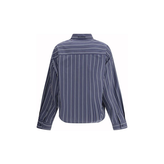 Balenciaga Blue Cotton Pattern Shirt