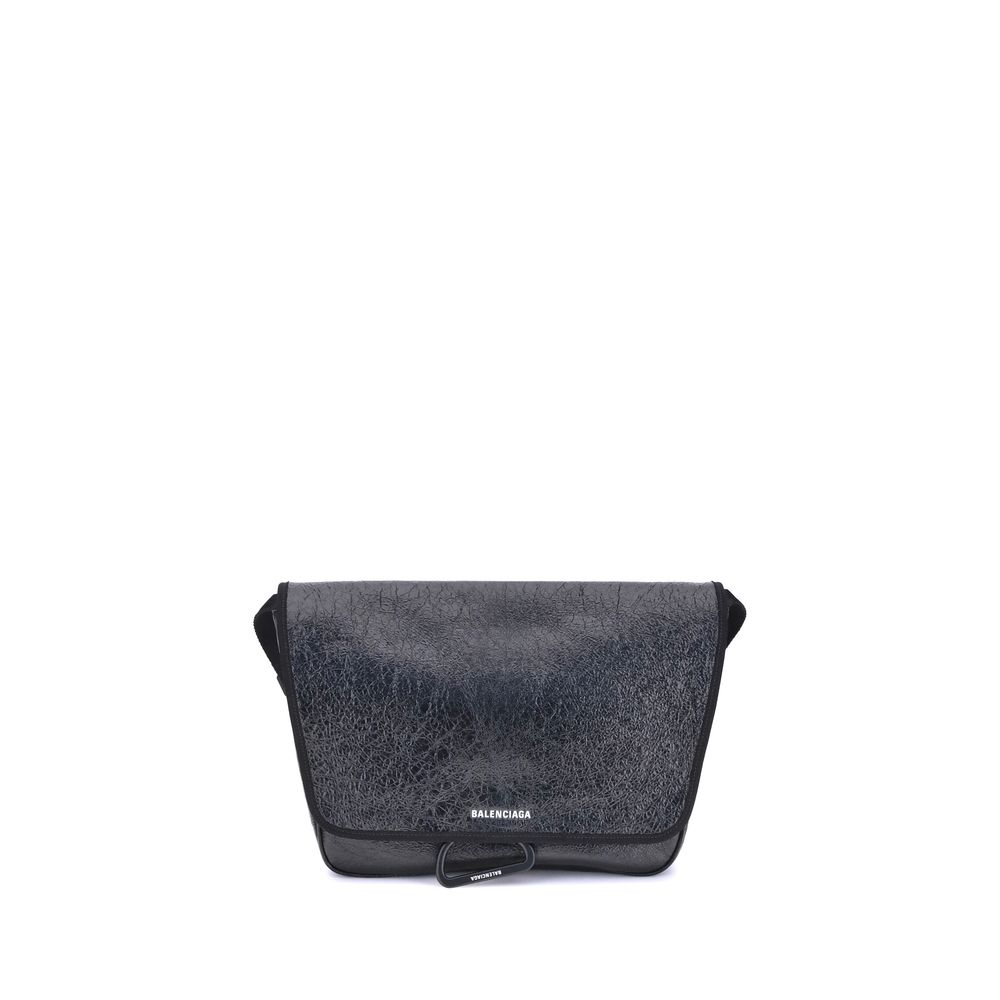 Balenciaga Black Calf Leather Bos Taurus Shoulder Bag