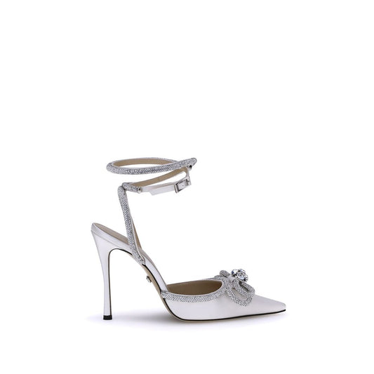 MACH & MACH White Silk Pumps