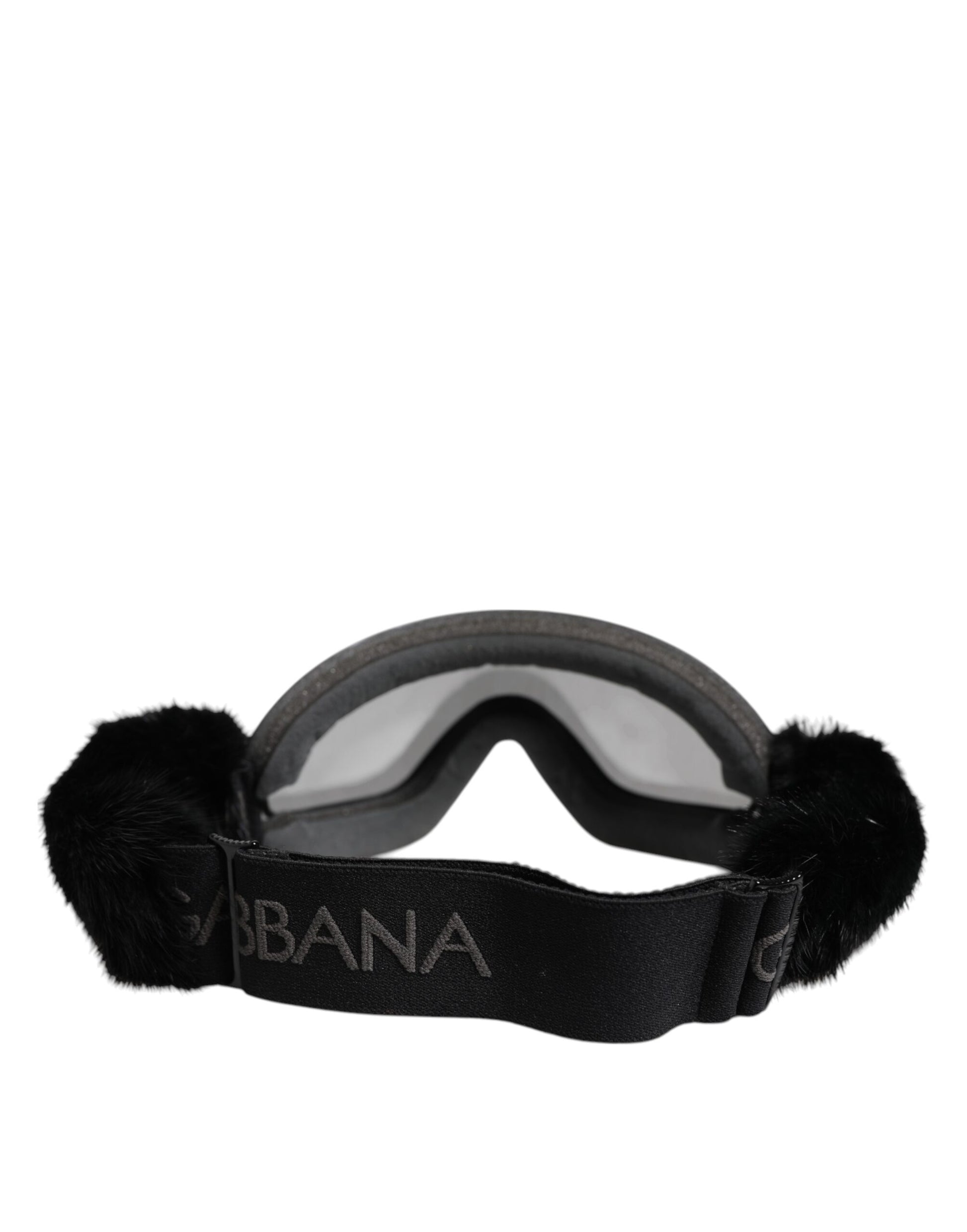 Dolce & Gabbana Black Bi0759 Lace Mirrored Ski Goggles Mask Sunglasses
