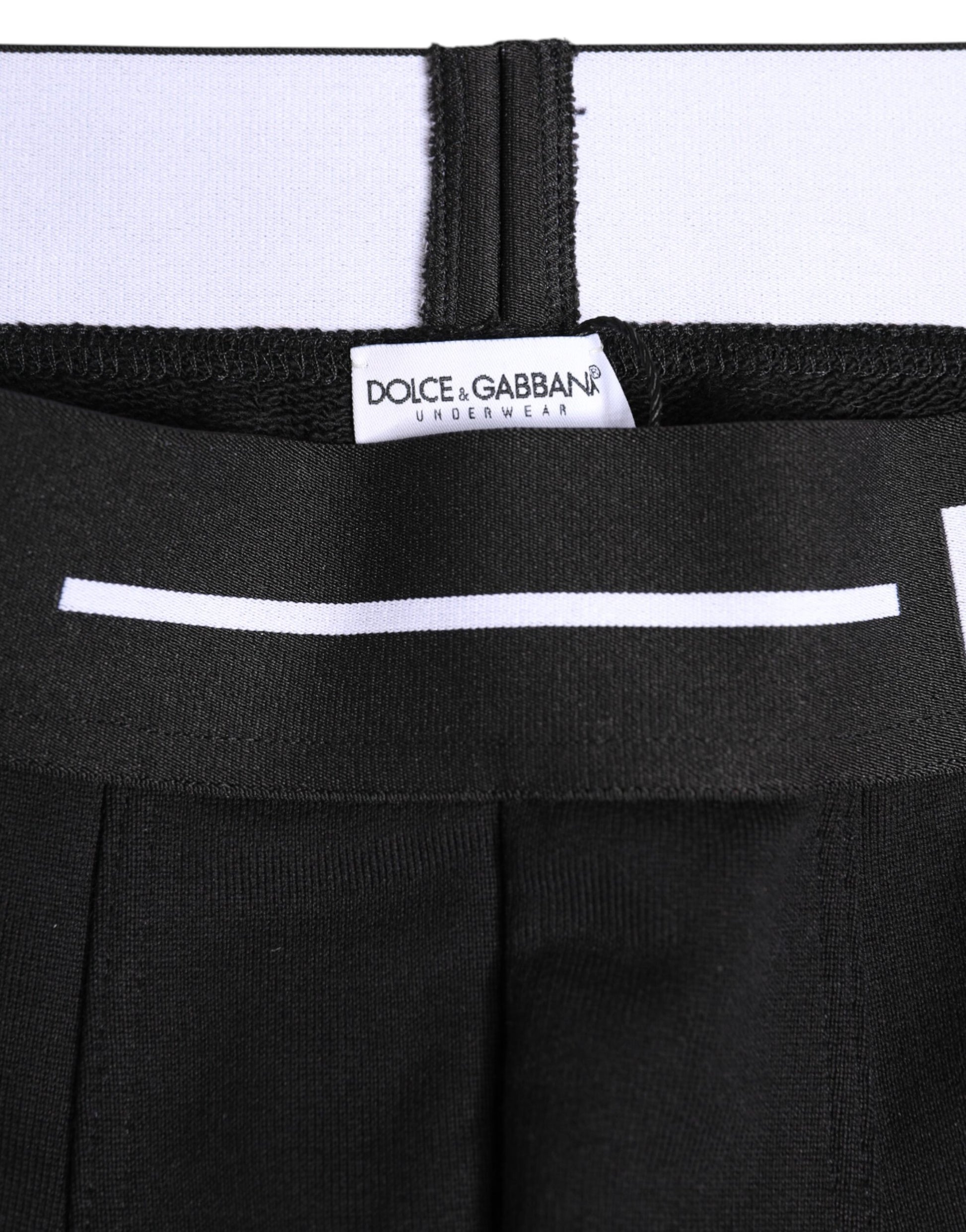 Dolce & Gabbana Black Cotton Stretch Regular Boxer Underwear