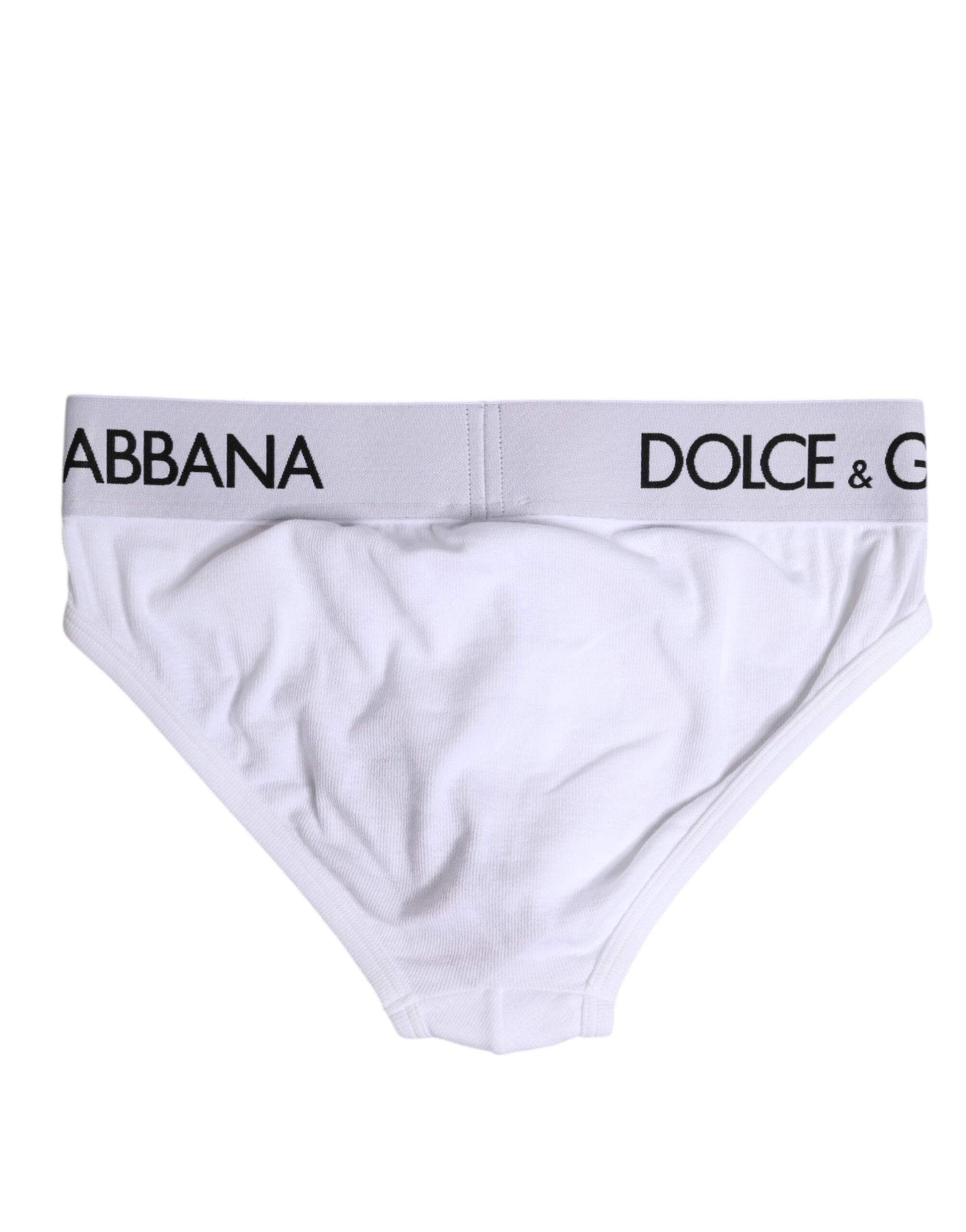 Dolce & Gabbana White Cotton Stretch Regular Brief Underwear