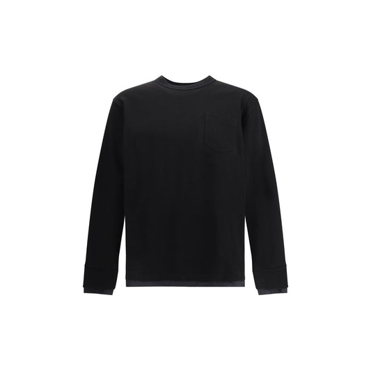 Sacai Black Cotton T-Shirt