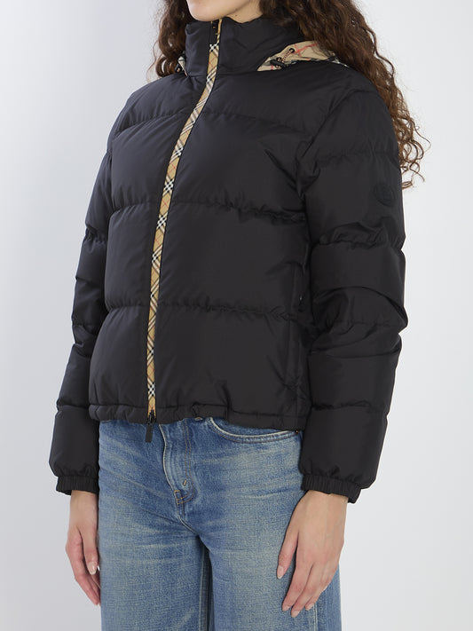 Puffer jacket with concealed hood