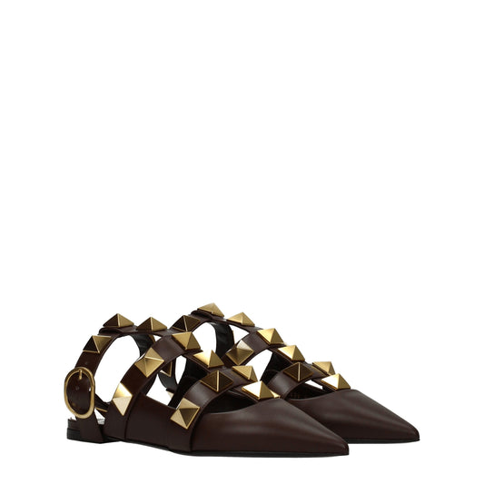 Valentino Garavani Brown Leather Sandals