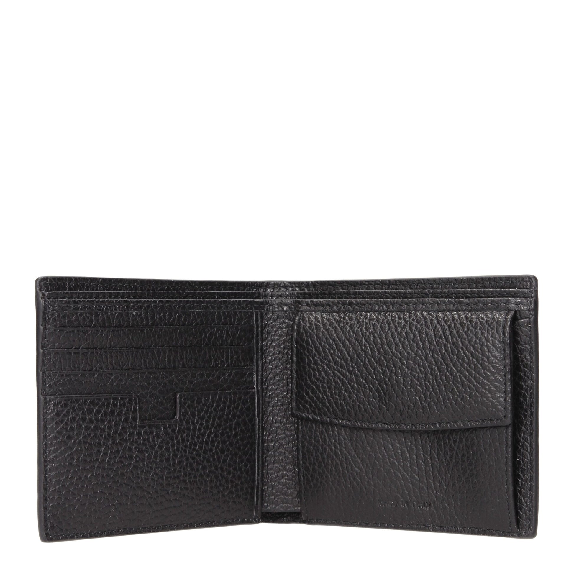 Testoni Black Leather Wallet