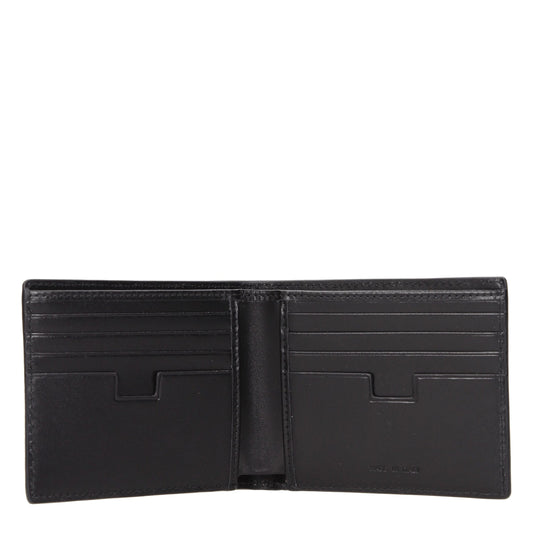 Testoni Black Leather Wallet