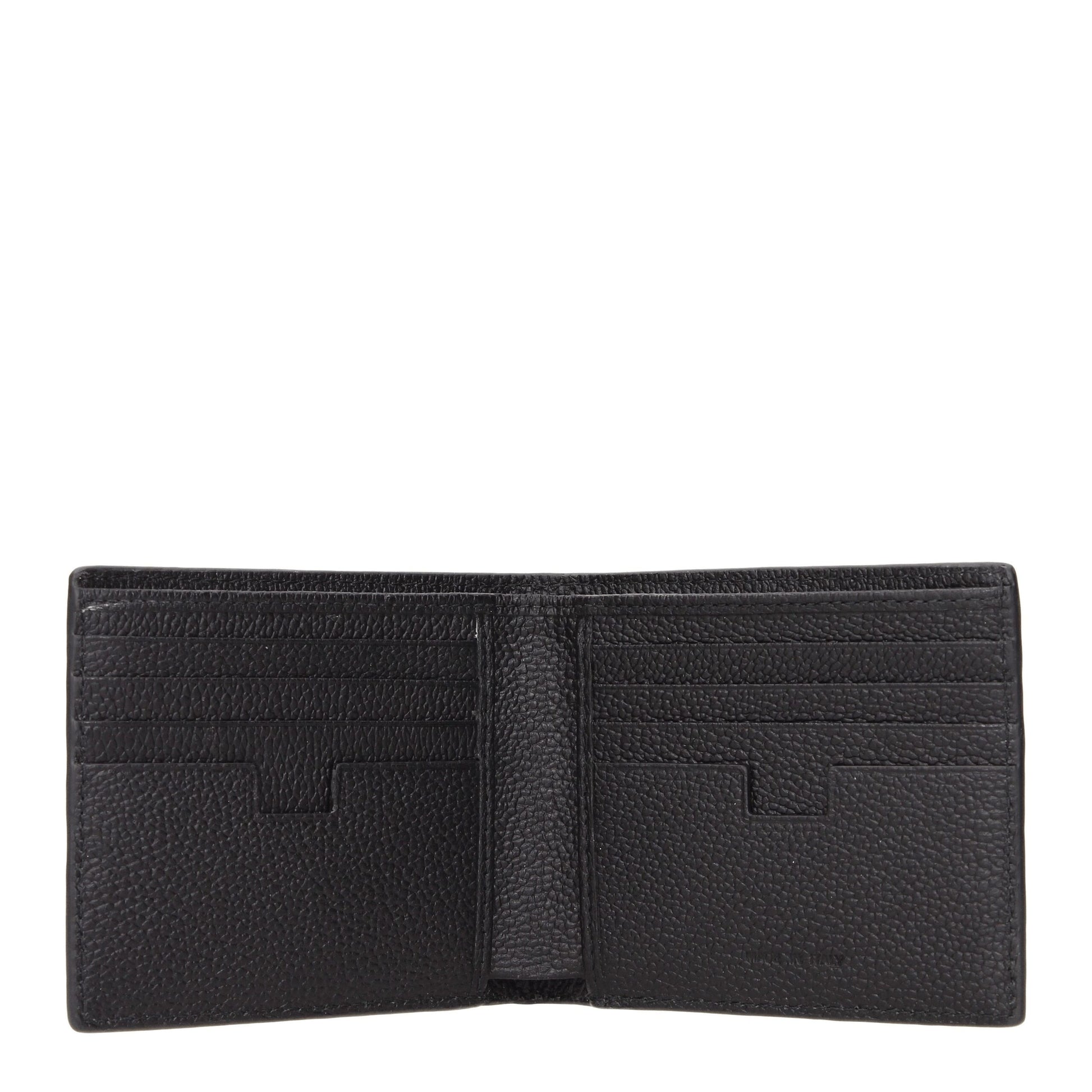 Testoni Black Leather Wallet
